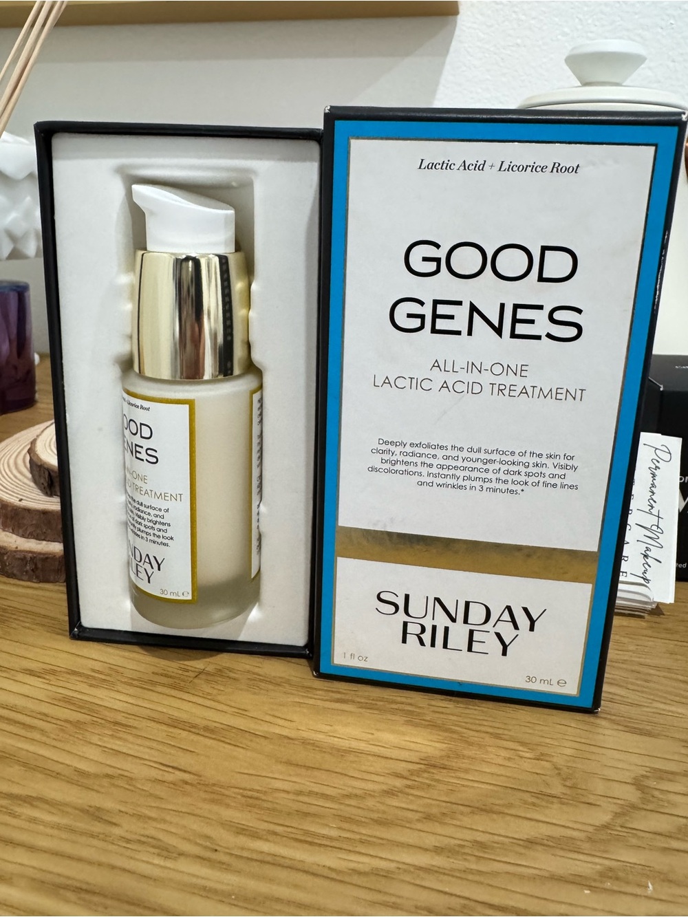 Sunday Riley Good Genes Lactic Acid Treatment - White, Gold & Blue Accents